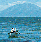 Islanders launching longboats